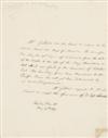 GALLATIN, ALBERT. Autograph Note Signed, Mr. Gallatin, in the third person within the text, twice, as U.S. Minister to France,